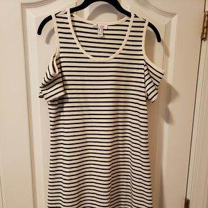 Denim&Co cold shoulder A line dress